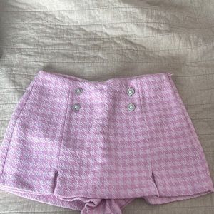 NWT ZARA PINK SKORT